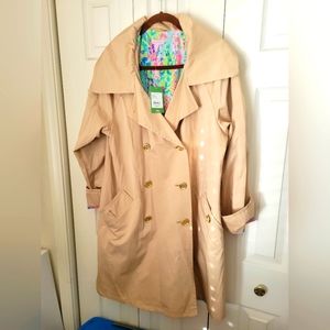 NWT Lilly Pulitzer Qynn Trenchcoat XL